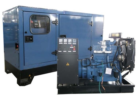 Color azul silencioso diesel del sistema de generador del comienzo eléctrico 50kva con el motor de Lovol