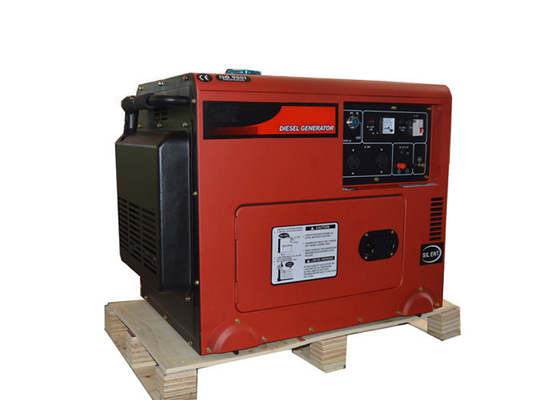 Tipo insonoro portátil rojo del generador 5000W 5KVA de Eletric del generador