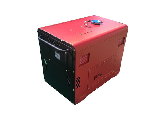 Generadores portátiles del motor de la CA 7.5kva pequeños, generadores de motor diesel del color rojo