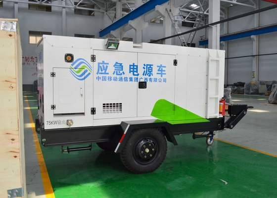 Generador diesel resistente refrigerado por agua al aire libre de 80kw 100kva de poco ruido